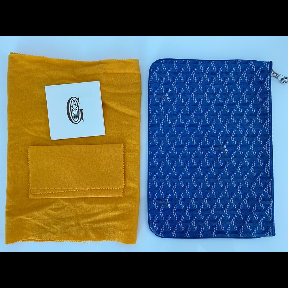 Goyard Goyardine Senat Pochette MM Blue